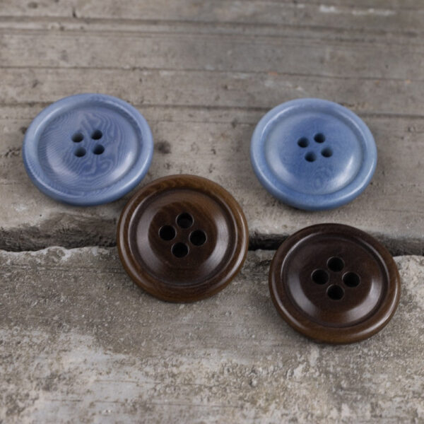23mm Sky Blue Corozo Buttons for Sweater Knitwear 12pcs - Image 3