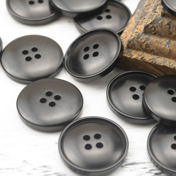 15-25mm Gray-Blue Palm Nut Shell Corozo Four-Hole Buttons 25 Pack - Image 4
