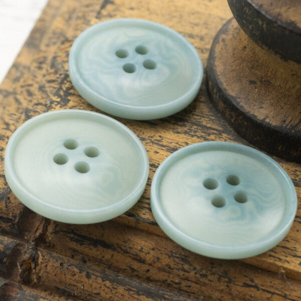 15-25mm Gray-Blue Palm Nut Shell Corozo Four-Hole Buttons 25 Pack - Image 6