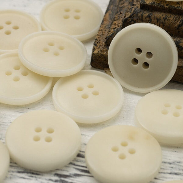 15-25mm Gray-Blue Palm Nut Shell Corozo Four-Hole Buttons 25 Pack - Image 7