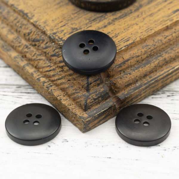 Natural Tagut Nut Shell Buttons Dark Brown Black Blue 18 Pack - Image 3