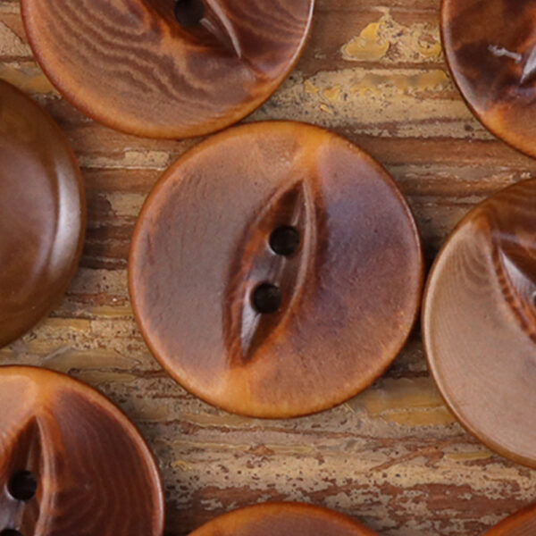 Natural Reddish-Brown Gray Fish-Eye Palm Nut Shell Buttons 20 Pack - Image 8