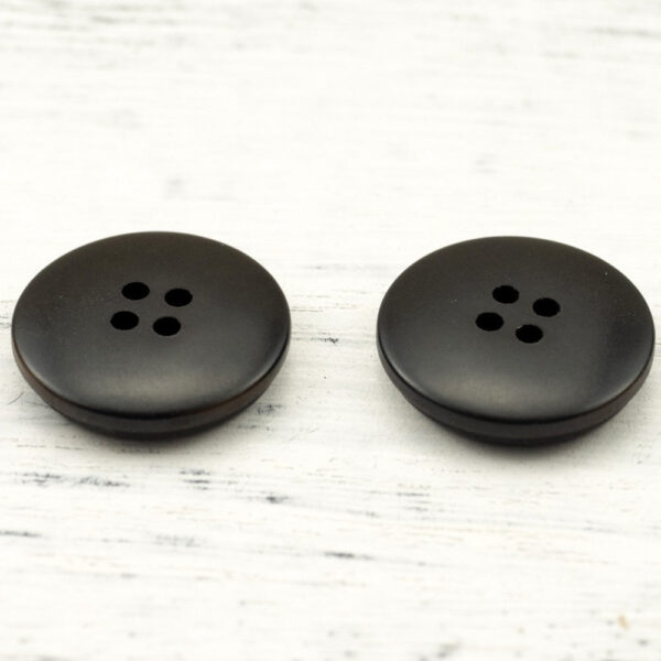 Retro Frosted Black Tagut Nut Buttons for Denim Jackets 12pcs - Image 4