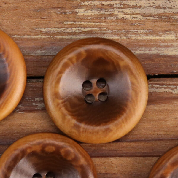 15-25mm Retro Burnished Palm Tree Nut Shell Buttons 25 Pack - Image 5
