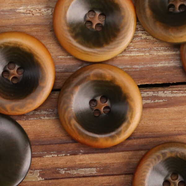 15-25mm Retro Burnished Palm Tree Nut Shell Buttons 25 Pack - Image 8