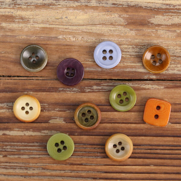 11.5mm Natural Fruit Shirt Buttons for Polo Shirts 45 Pack (9 Styles) - Image 5