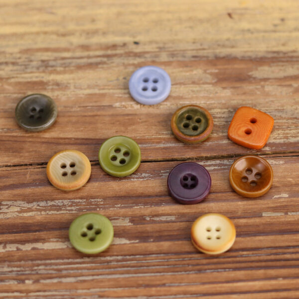 11.5mm Natural Fruit Shirt Buttons for Polo Shirts 45 Pack (9 Styles) - Image 4