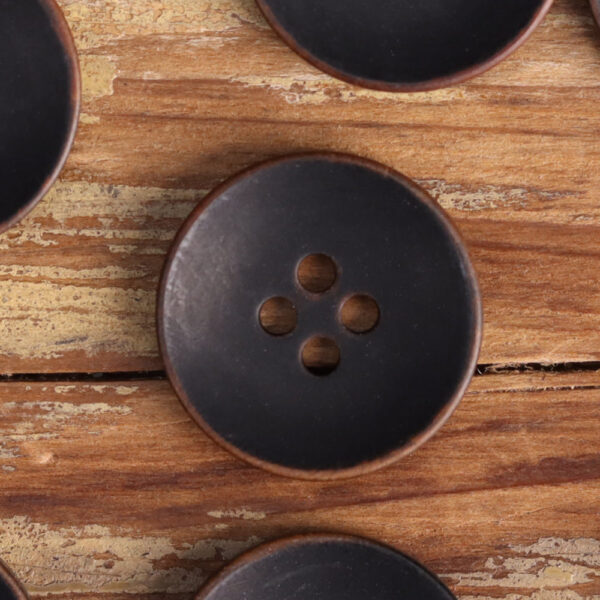 Bowl-Shaped Natural Fruit Buttons Black Blue Green Burned Edges 12PCS - Image 6