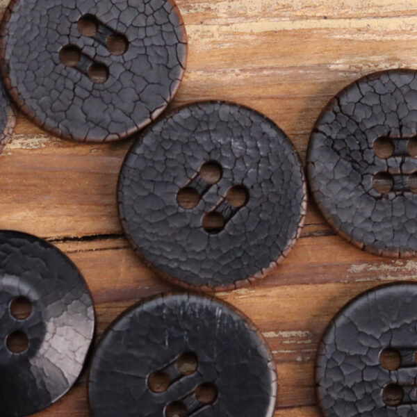 Cracked Natural Fruit Buttons Black Green White Ginger Yellow 100 Pack - Image 7