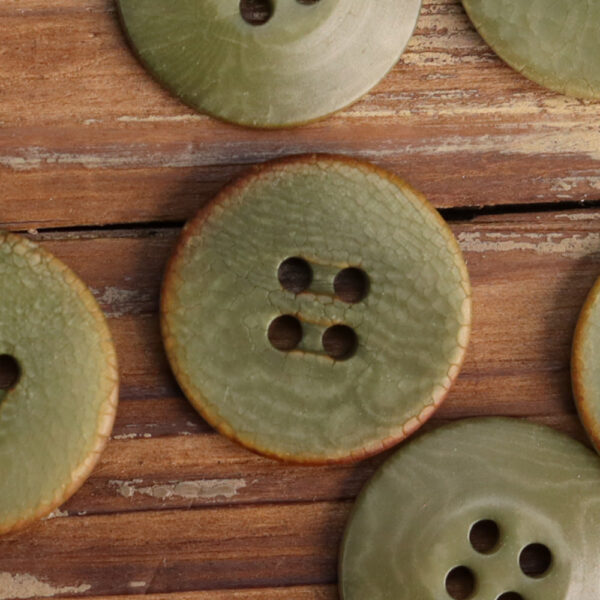 Cracked Natural Fruit Buttons Black Green White Ginger Yellow 100 Pack - Image 5