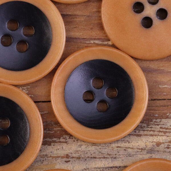 Two-Tone Natural Palm Fruit Shell Four-Hole Buttons 30 Pack (3 Colors) - Image 6