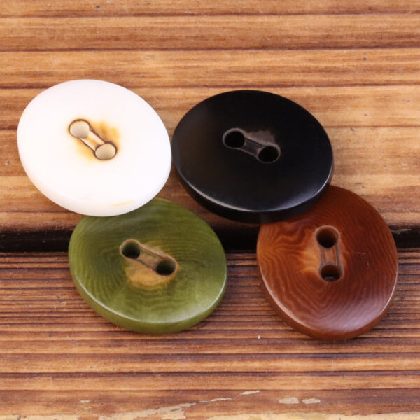 Oval Two-Eye Natural Fruit Buttons for Kids' Clothing 20 Pack