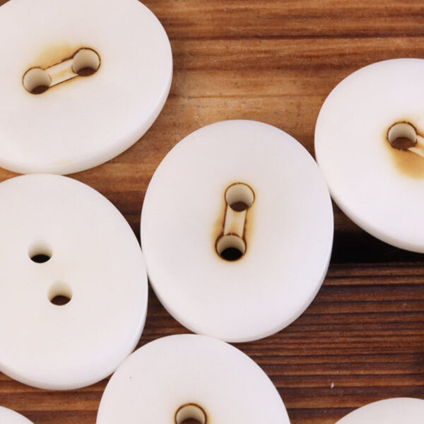 Oval Two-Eye Natural Fruit Buttons for Kids' Clothing 20 Pack