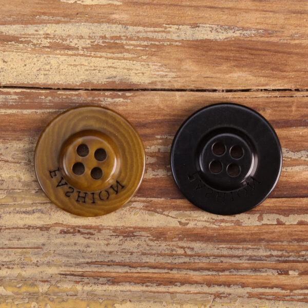 23mm Black Dark Coffee Cracked Texture Fashion Fruit Buttons 12pcs - Image 4
