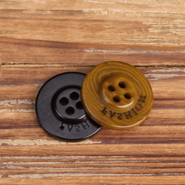 23mm Black Dark Coffee Cracked Texture Fashion Fruit Buttons 12pcs - Image 5