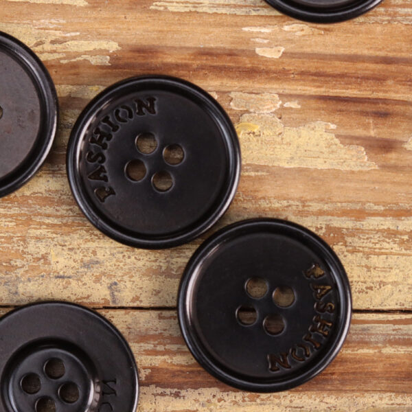 23mm Black Dark Coffee Cracked Texture Fashion Fruit Buttons 12pcs - Image 2