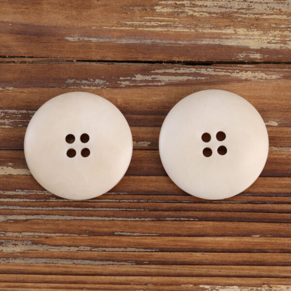 Corozo Buttons Burned White for Coats Trousers 20pcs - Image 2
