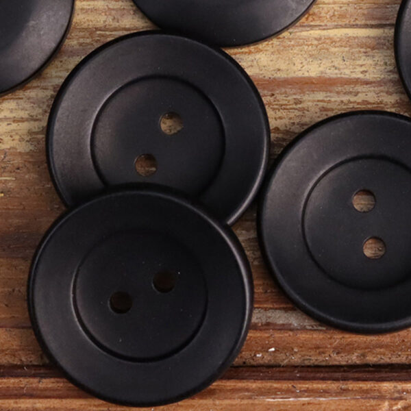 Red-Khaki Bowl-Shaped Two-Hole Corozo Buttons 25 Pack - Image 7