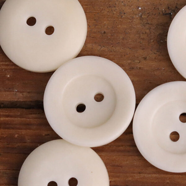 Red-Khaki Bowl-Shaped Two-Hole Corozo Buttons 25 Pack - Image 8