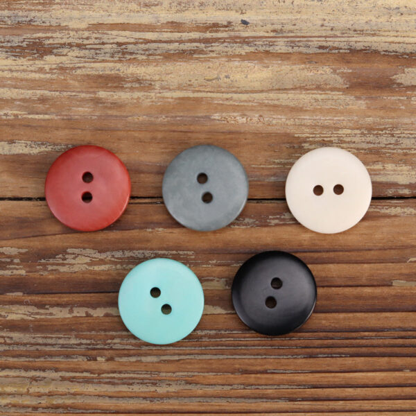Sky Blue Irregular Surface Corozo 2 Hole Buttons for Shirts Cardigans 20 Pack - Image 2