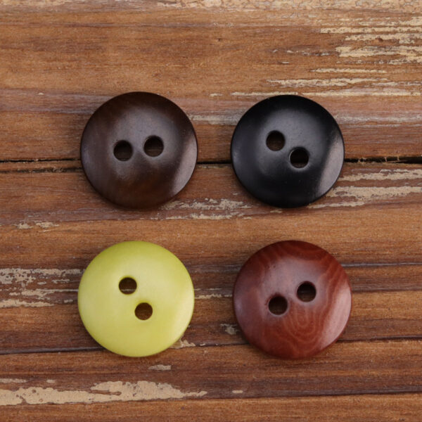 11.5MM Natural Tagut Nut Corozo Two-Hole Buttons 20 Pack (4 Colors) - Image 2