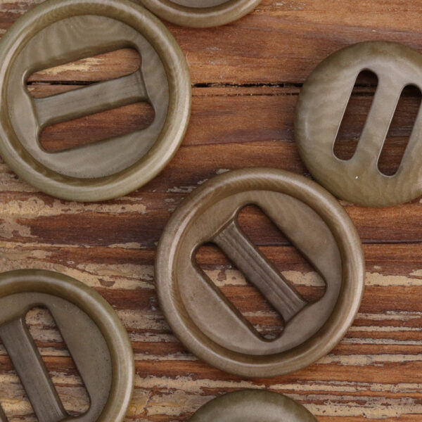 Two Oblong Hole Corozo Buttons Black Navy Blue Khaki 15 Pack (3 Colors) - Image 6