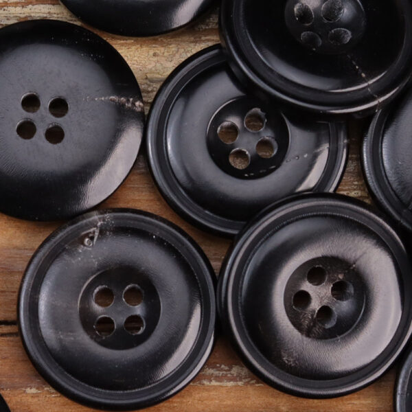 Burnished Black Dark Coffee Natural Horn Buttons 15 Pack (3 Colors) - Image 5