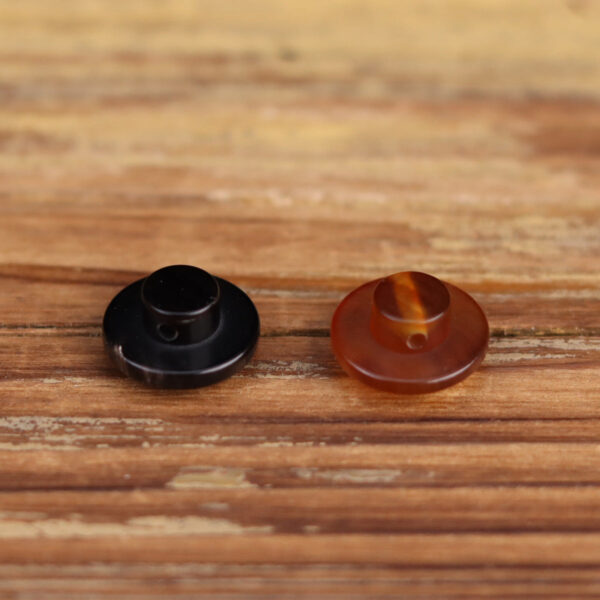 11.5/12.5mm Chinese Style Natural Horn Qipao Shank Buttons 12pcs - Image 3