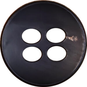 25MM Large-Eye Four-Hole Black Horn Buttons 20pcs