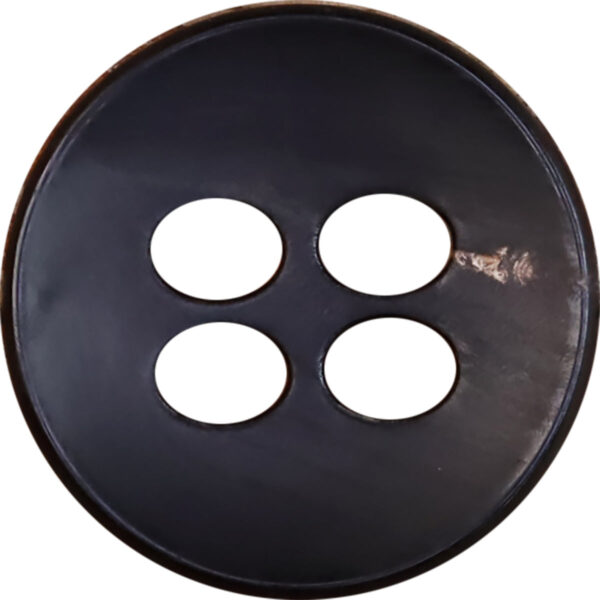 25MM Large-Eye Four-Hole Black Horn Buttons 20pcs