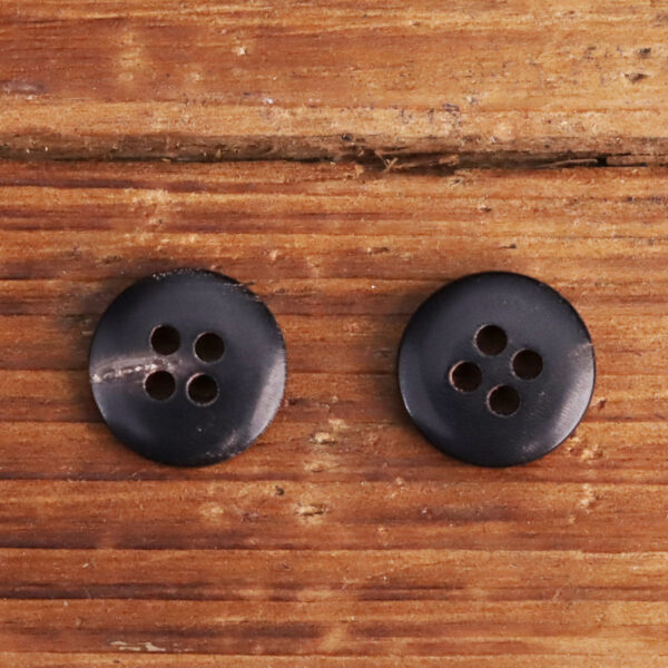 Red Round-Edged Natural Genuine Horn Shirt Buttons 10pcs - Image 2