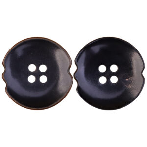 Black Burnished Irregular Natural Horn Buttons 20 Pack (5 Sizes)