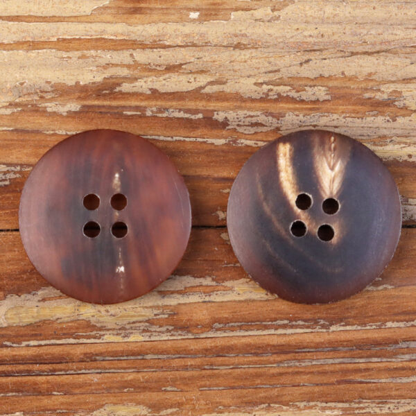 32L Light Coffee Matte Rock-Like Texture Horn Buttons 20pcs - Image 2