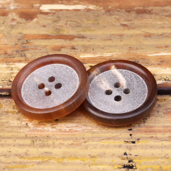 32L Light Coffee Matte Rock-Like Texture Horn Buttons 20pcs - Image 4