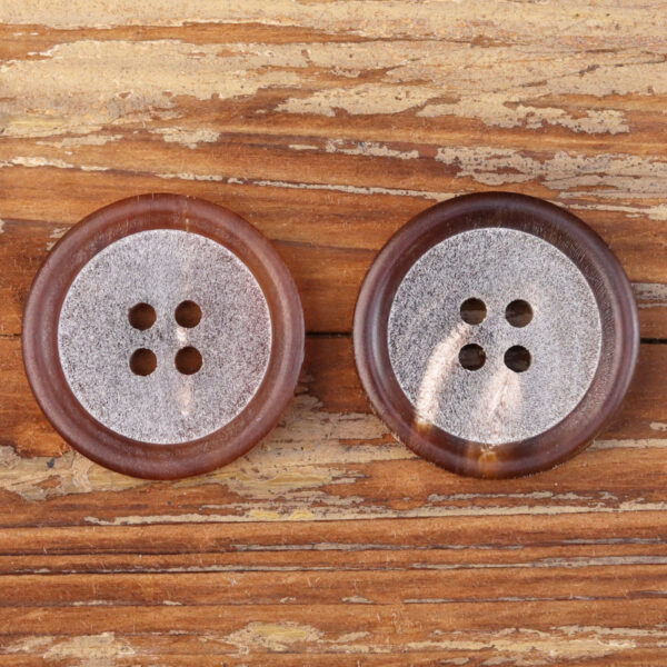 32L Light Coffee Matte Rock-Like Texture Horn Buttons 20pcs - Image 5