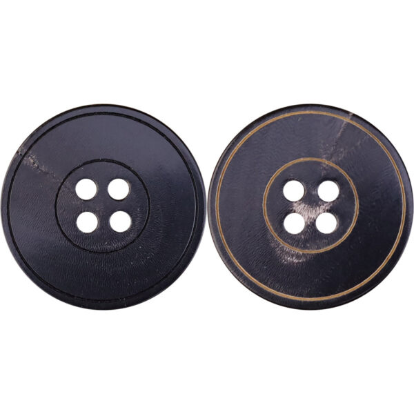 15-25mm Flat Grooved Laser Horn Buttons for Jackets 20 Pack (5 Sizes)