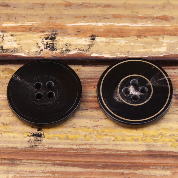 15-25mm Flat Grooved Laser Horn Buttons for Jackets 20 Pack (5 Sizes) - Image 2