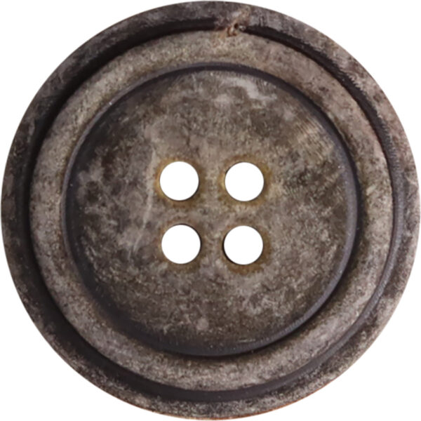 Gray-Black Natural Horn Buttons For Men's Retro Jackets 25 Pack