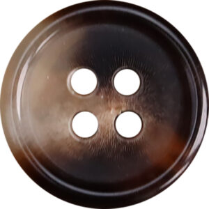 11.5mm Round-Edged Natural Yellow Cattle Horn Shirt Buttons 6pcs