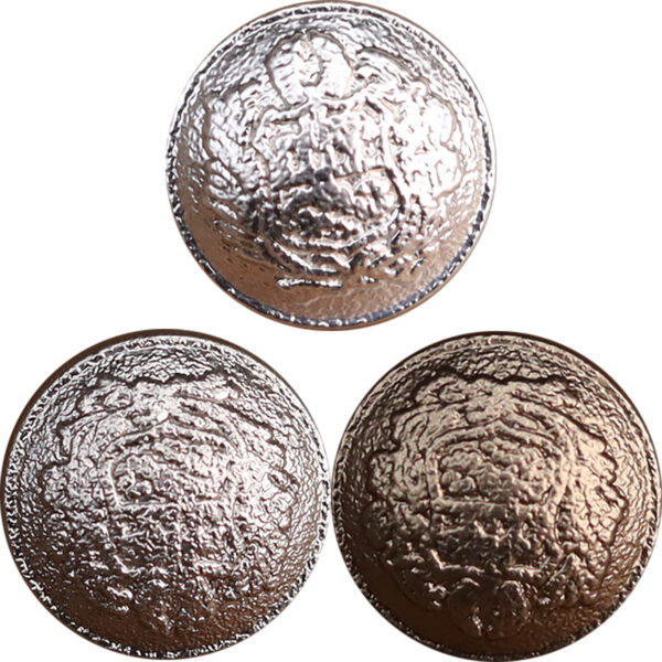 12mm Vintage Matte Silver Tea Gold Metal Buttons 18 Pack