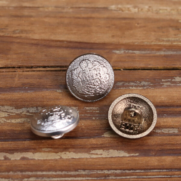 12mm Vintage Matte Silver Tea Gold Metal Buttons 18 Pack - Image 2