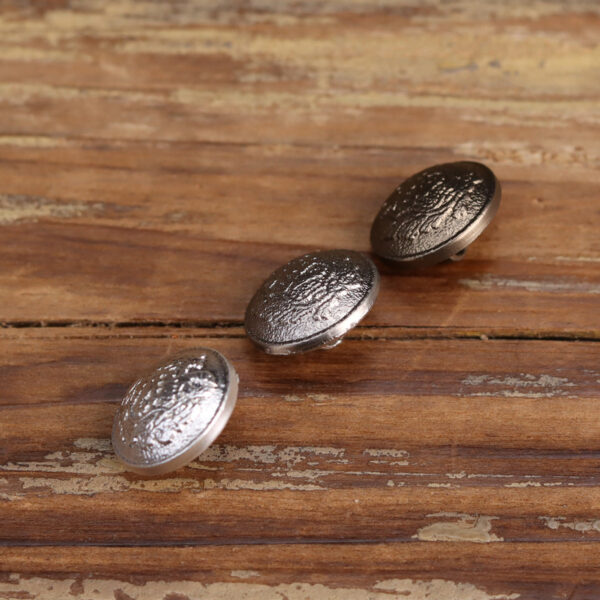 12mm Vintage Matte Silver Tea Gold Metal Buttons 18 Pack - Image 3
