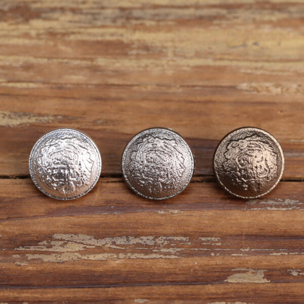 12mm Vintage Matte Silver Tea Gold Metal Buttons 18 Pack - Image 5