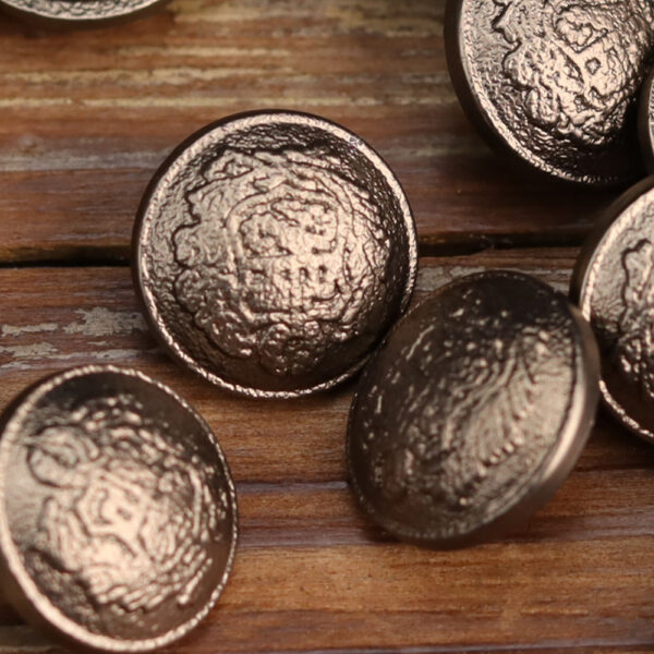 12mm Vintage Matte Silver Tea Gold Metal Buttons 18 Pack - Image 7