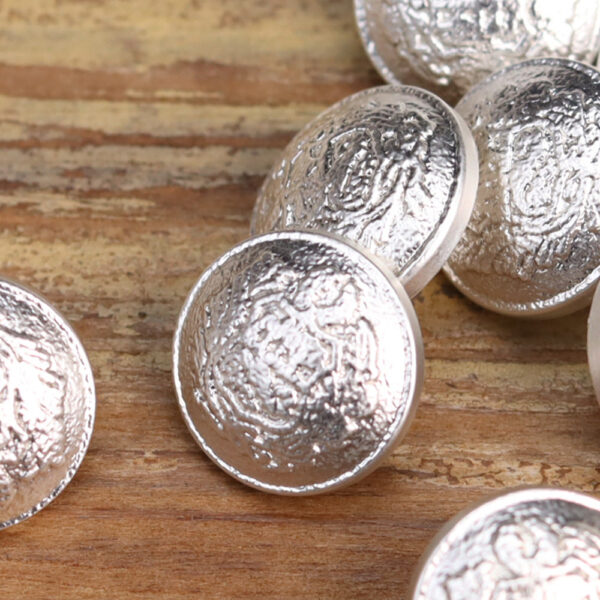 12mm Vintage Matte Silver Tea Gold Metal Buttons 18 Pack - Image 8
