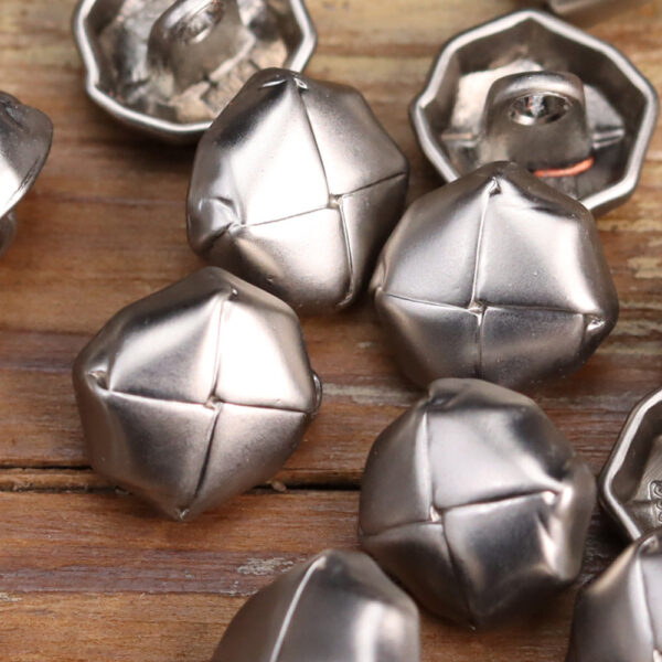 Vintage Distressed Gold Silver Brown Metal Buttons 18 Pack - Image 4
