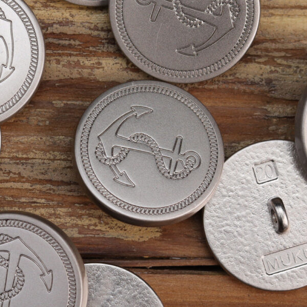 Rose Gold and Shiny Silver Anchor Metal Buttons 12pcs - Image 5