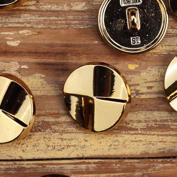 Matte Silver Shiny Gold Zinc Alloy Buttons for Coats Shirts 18 Pack - Image 6