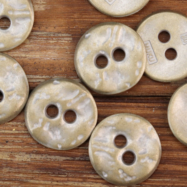 Two-Hole Irregular Textured Metal Zinc Alloy Buttons 20 Pack - Image 5