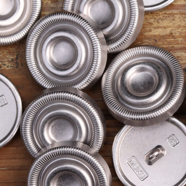 23mm Antique Gold Silver Heavy-Duty Zinc Alloy Metal Hand-Sewn Buttons 12 Pack - Image 5